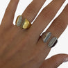 Anello Chunky Luxury Double Gold - Nel Mondo Di Alice