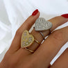 Anello Double Heart Zircon - Nel Mondo Di Alice