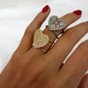 Anello Double Heart Zircon - Nel Mondo Di Alice