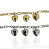 Bracciale con sonaglio + 3 cuori - Nel Mondo Di Alice
