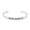 Bracciale rigido “Amati sempre” - Nel Mondo Di Alice
