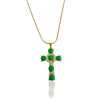 Collana Croce Artigianale Green - Nel Mondo Di Alice