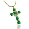 Collana Croce Artigianale Green - Nel Mondo Di Alice