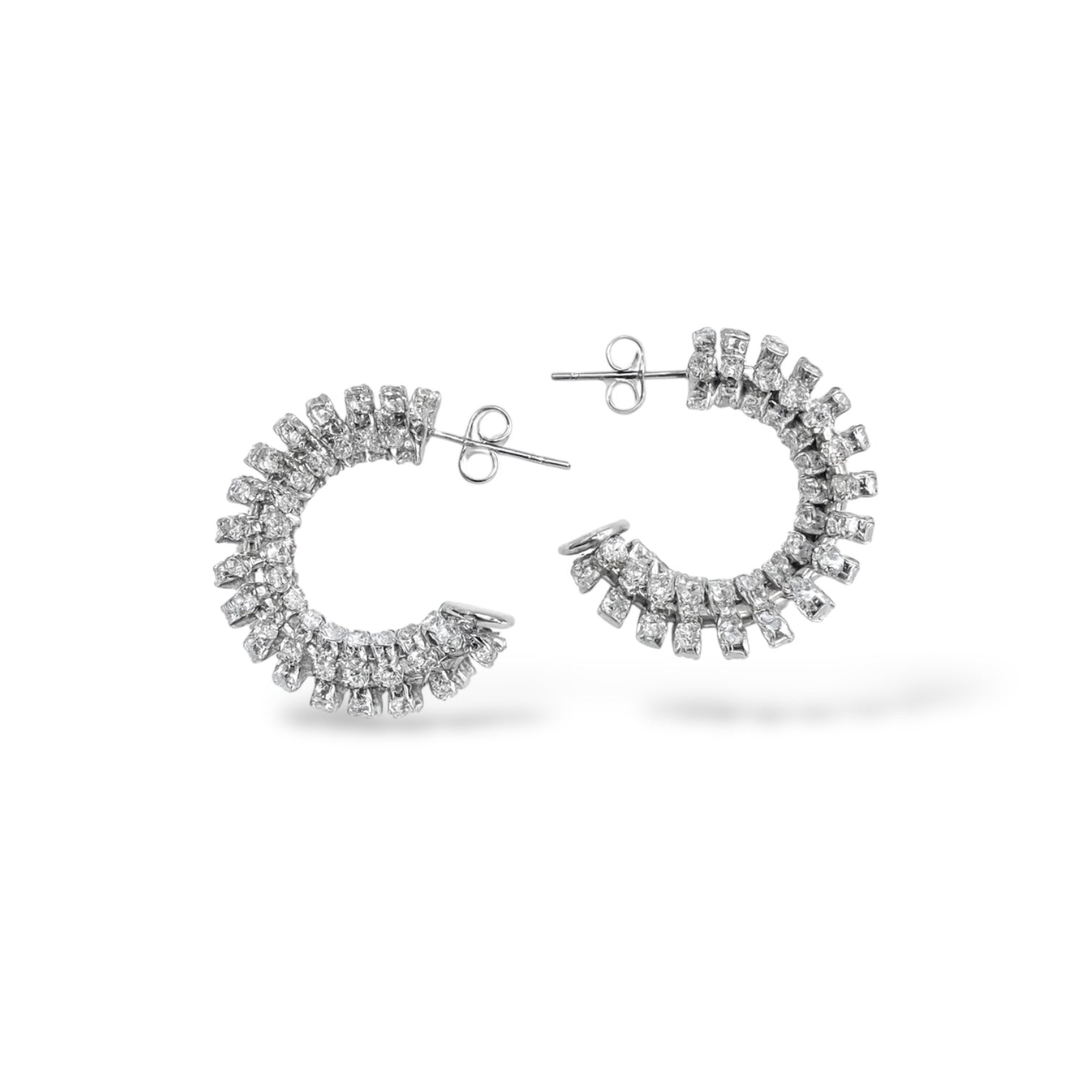 Fululay Orecchini A Cerchio Mini Con Zirconia: Huggie Cartilagine In Argento Placcato Oro 14K, Ipoallergenici