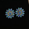 Orecchini Flower Tonalità azzurro/blu - Nel Mondo Di Alice