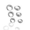 Set di 6 orecchini bubble goccia Silver - Nel Mondo Di Alice