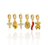 Set di 6 orecchini “Teddyno” Gold - Nel Mondo Di Alice